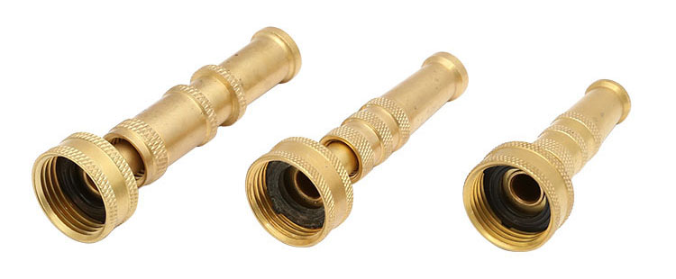 Latón Adjustable Twist Hose Spray Nozzle Set