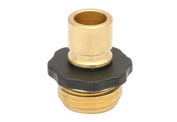 Latón Male Garden Hose Quick Connect Fitting with Rubber